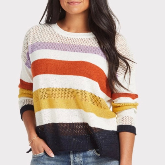 Evereve Sweaters - EVEREVE Mesh Mix Sweater